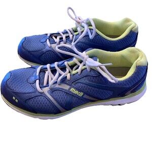 Ryka Low Walking/Running Shoes Women’s Size 9 Blue/Green Leather Fabric Upper